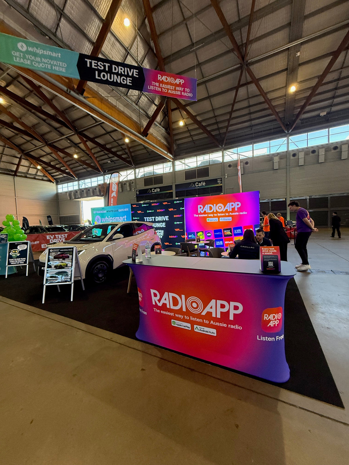 Test Drive Lounge delivered display at Everything Electric 2026