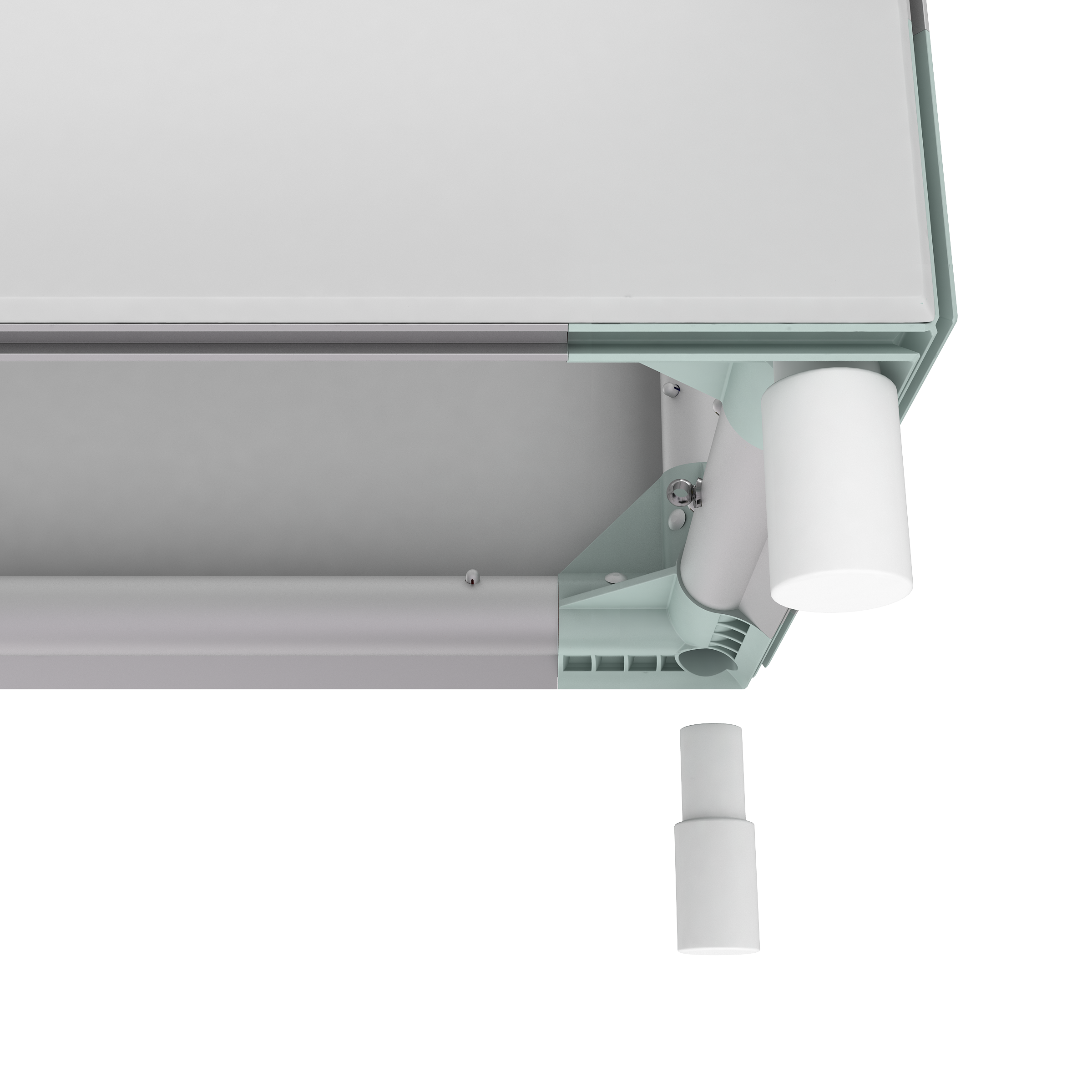 360 Lightbox Counter - 2m W x 1m H x 0.5m D | backlit fabric exhibition counter (view 11) – The Easy Booth