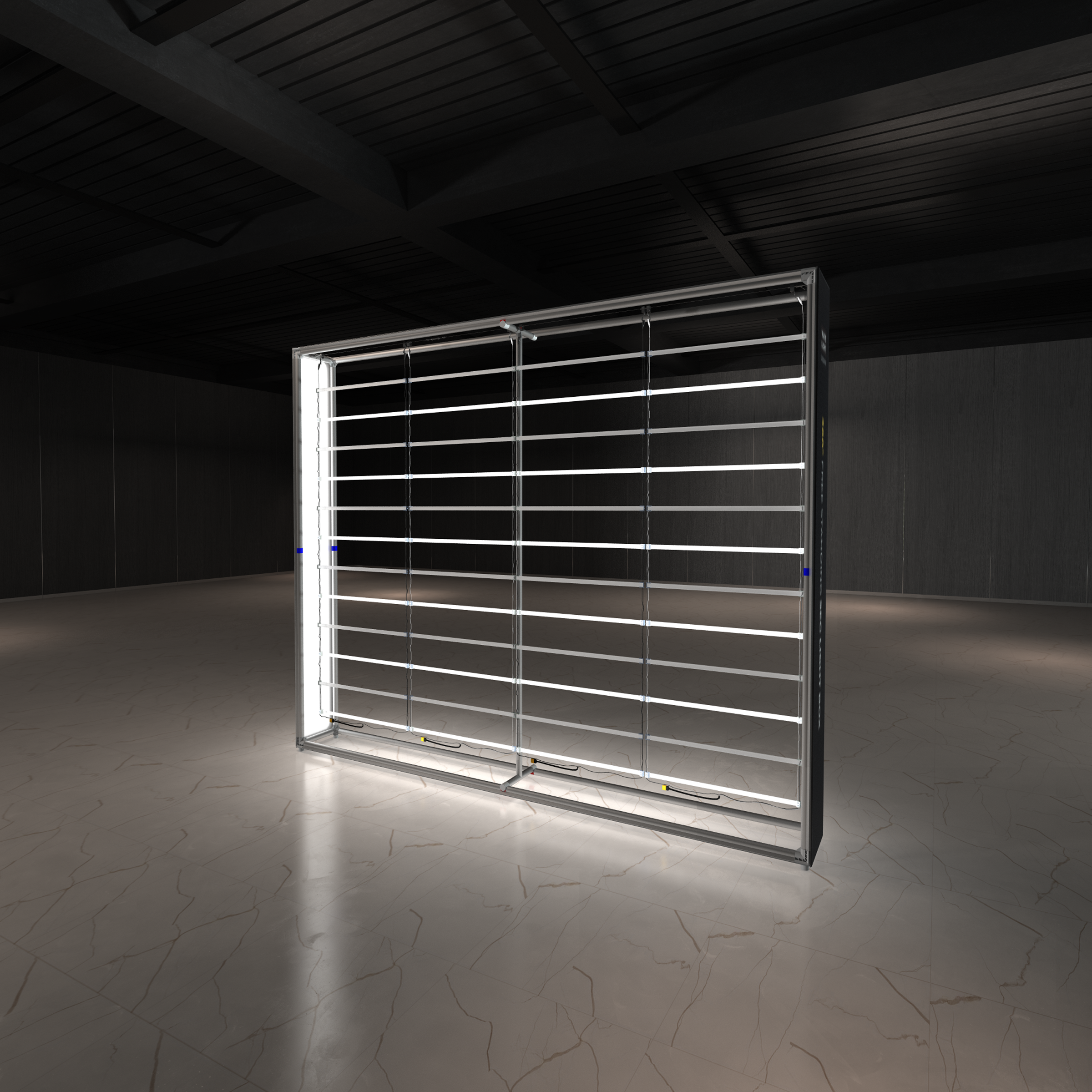 360 Lightbox Wall - Straight 2.4m W x 2.4m H | fabric exhibition backdrop wall (view 5) – The Easy Booth