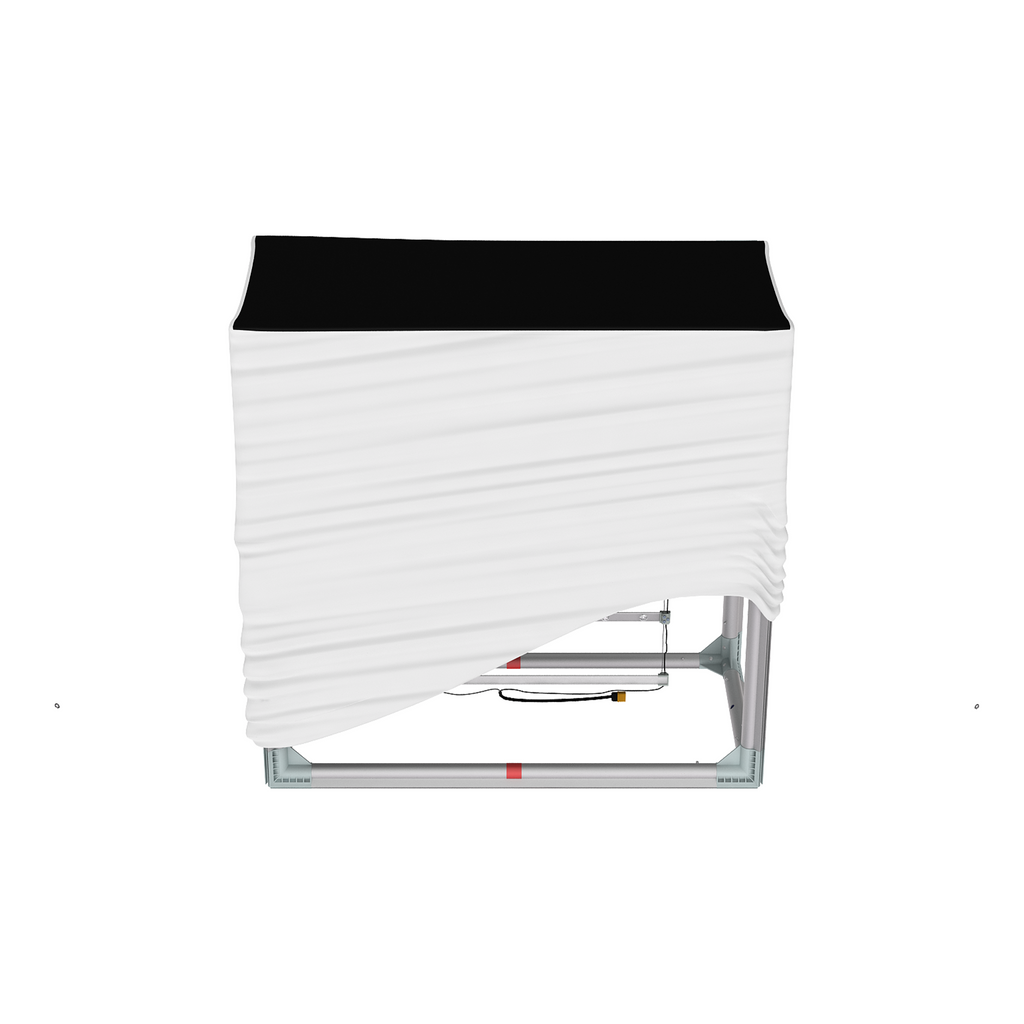 360 Lightbox Counter - 1m W x 1m H x 0.5m D | backlit fabric exhibition counter (view 11) – The Easy Booth