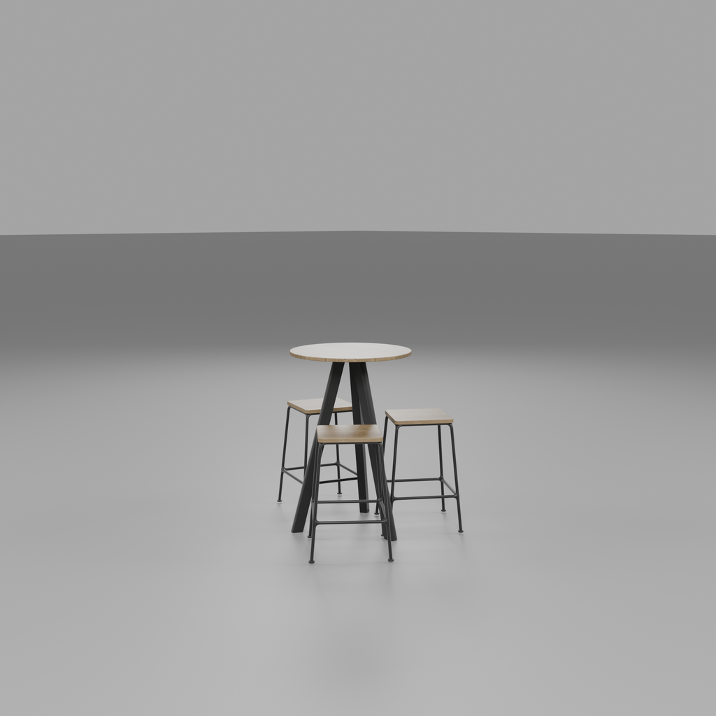 Bar table and stools hire set styled for an event by The Easy Booth