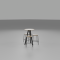 Bar table and stools hire set styled for an event by The Easy Booth