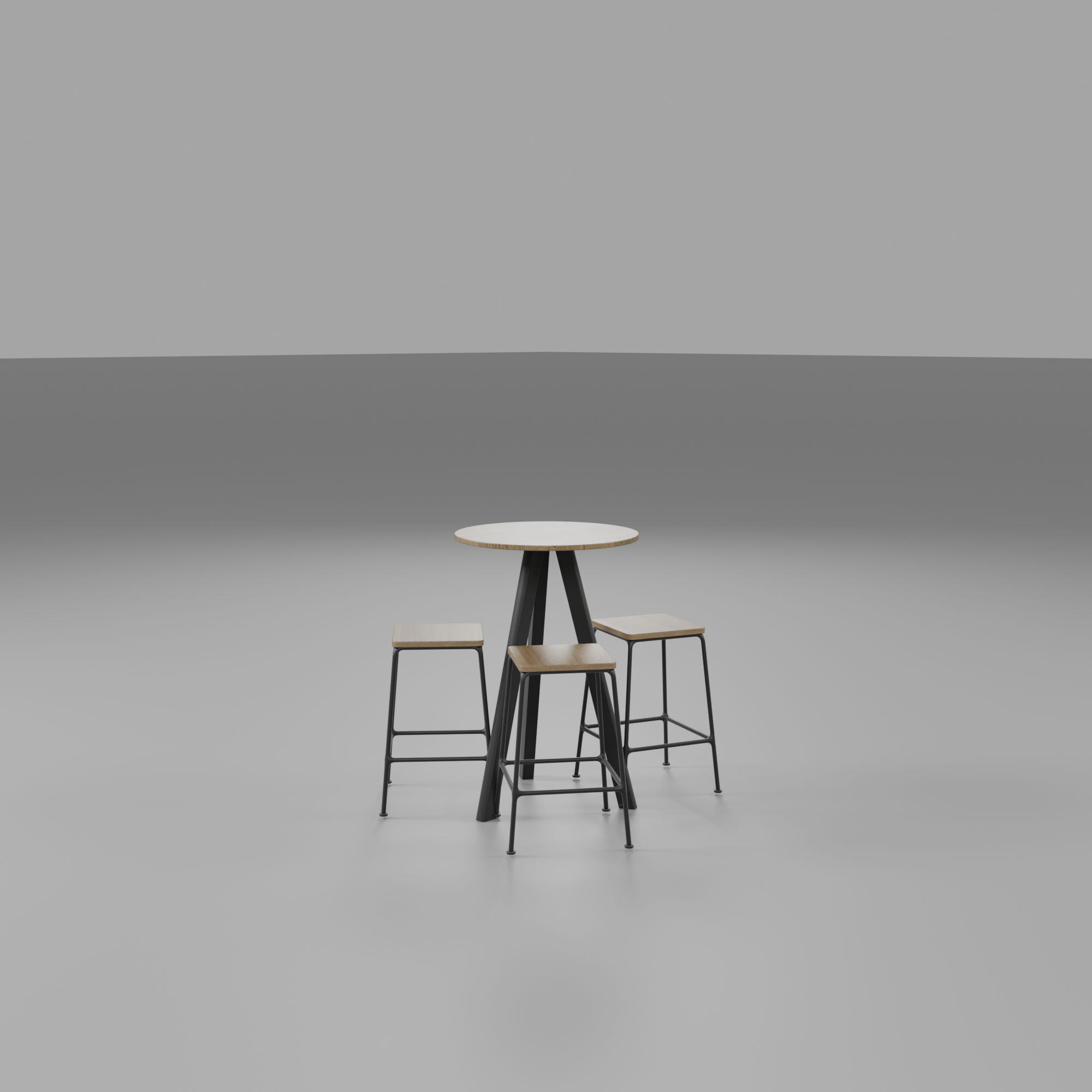 Cocktail bar table with matching bar stools for wedding and party hire