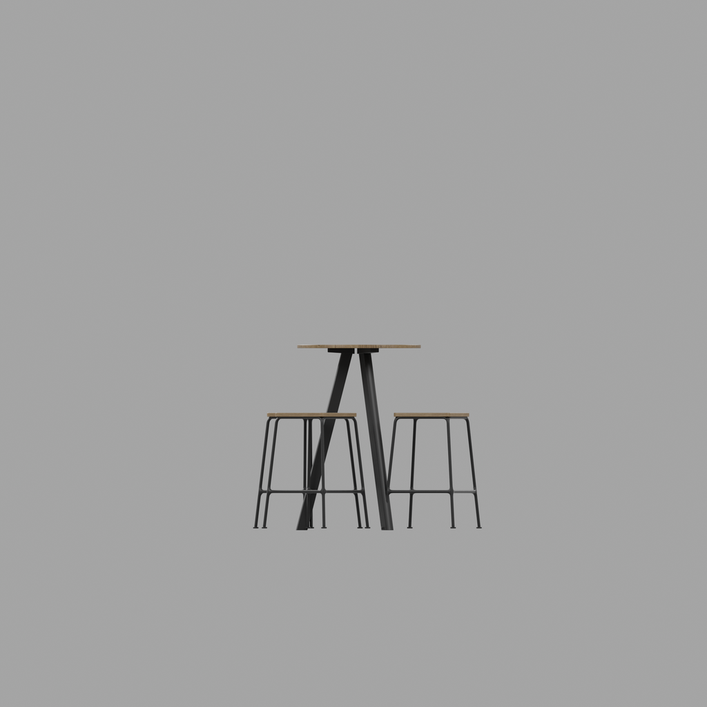 Modern bar table with stools available to hire for birthdays and celebrations