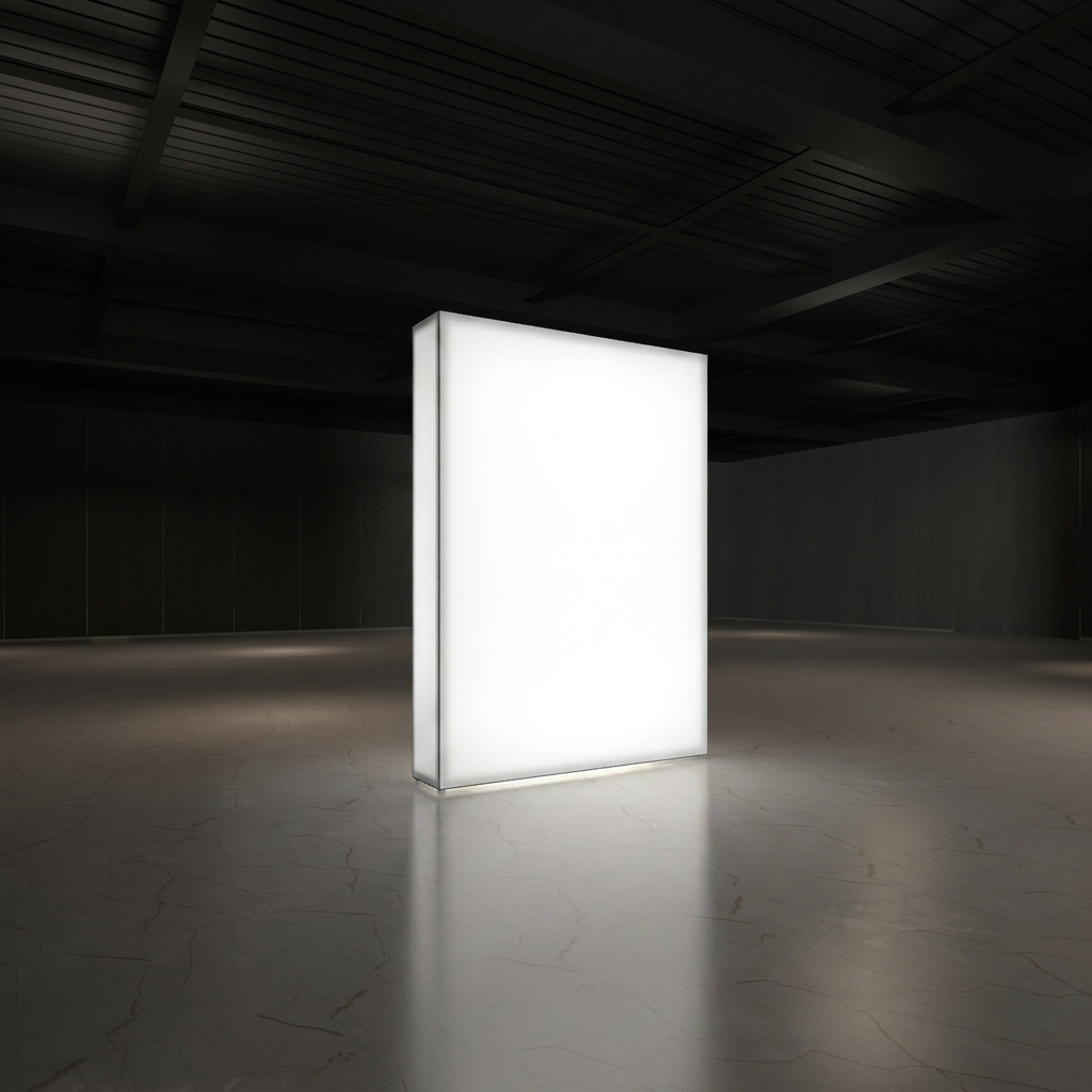 360 Lightbox Wall - Straight 2m W x 2.4m H | fabric exhibition backdrop wall (view 3) – The Easy Booth