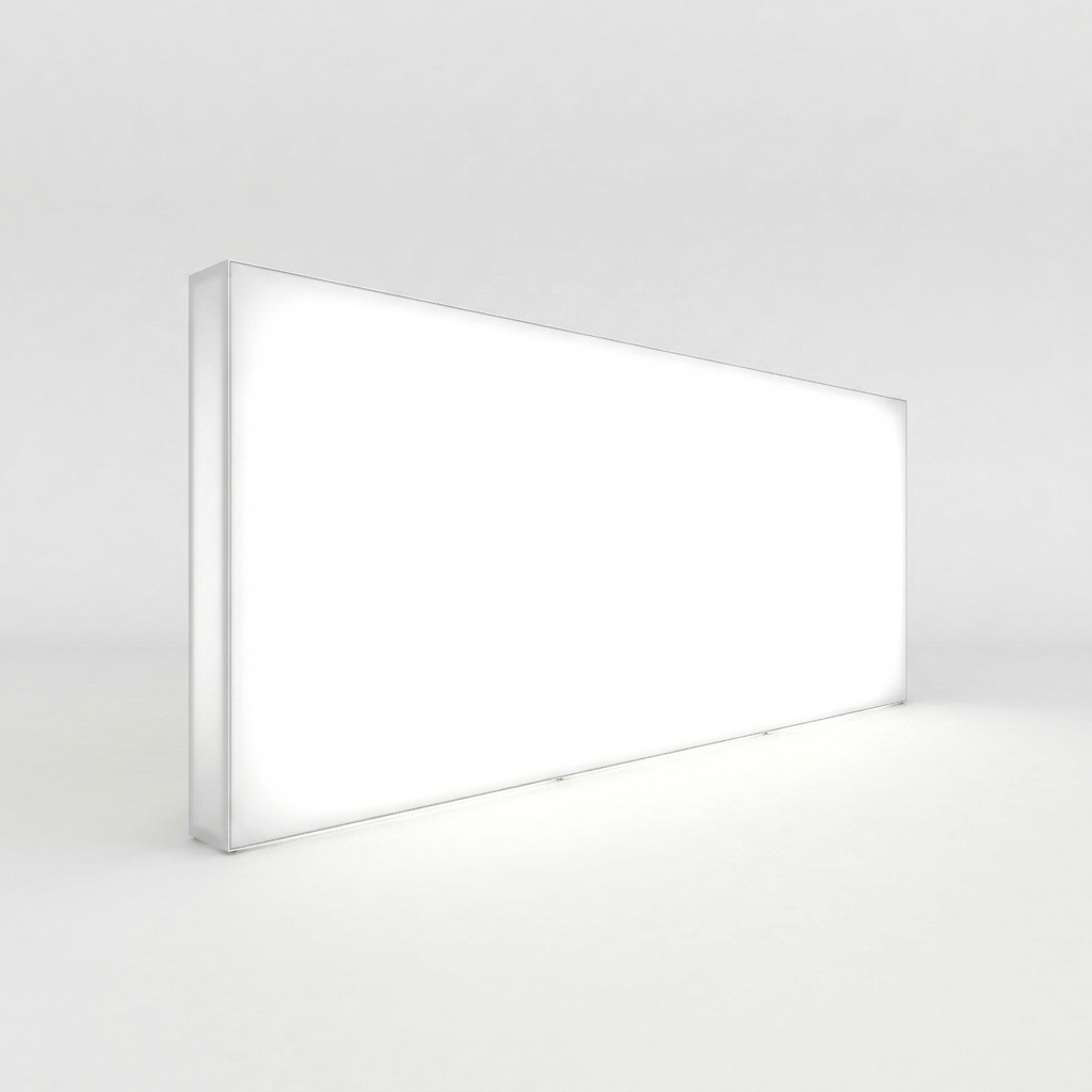 360 Lightbox Wall - Straight 6m W x 2.4m H | fabric exhibition backdrop wall (view 2) – The Easy Booth