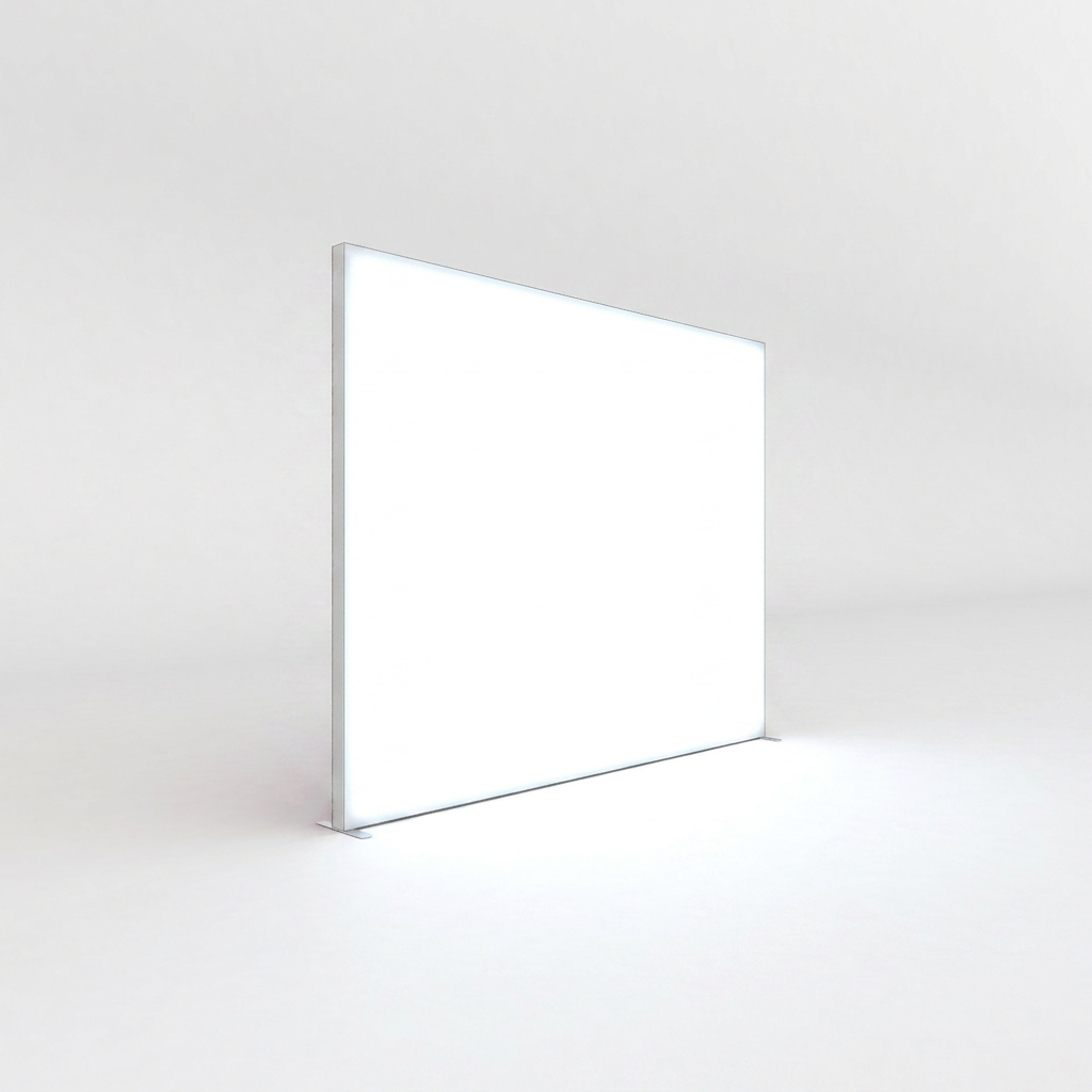 Lightbox Wall - Straight 3m W x 2.4m H | fabric exhibition backdrop wall (view 2) – The Easy Booth