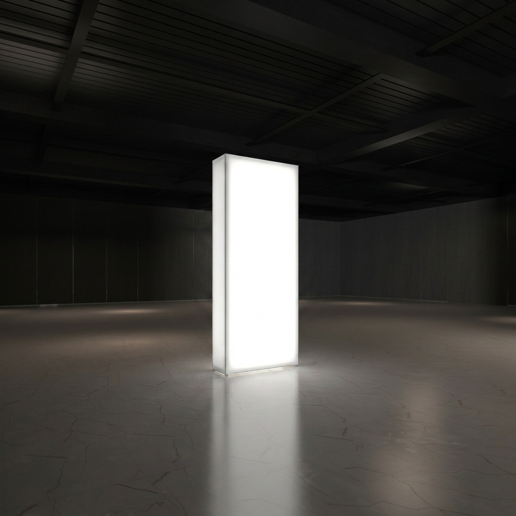 360 Lightbox Wall - Straight 1m W x 2.4m H | fabric exhibition backdrop wall (view 3) – The Easy Booth