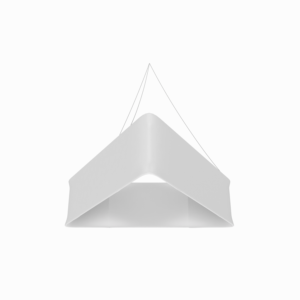 Fabric Popup Overhead Sign - Triangle 4.5m W | hanging overhead exhibition sign – The Easy Booth