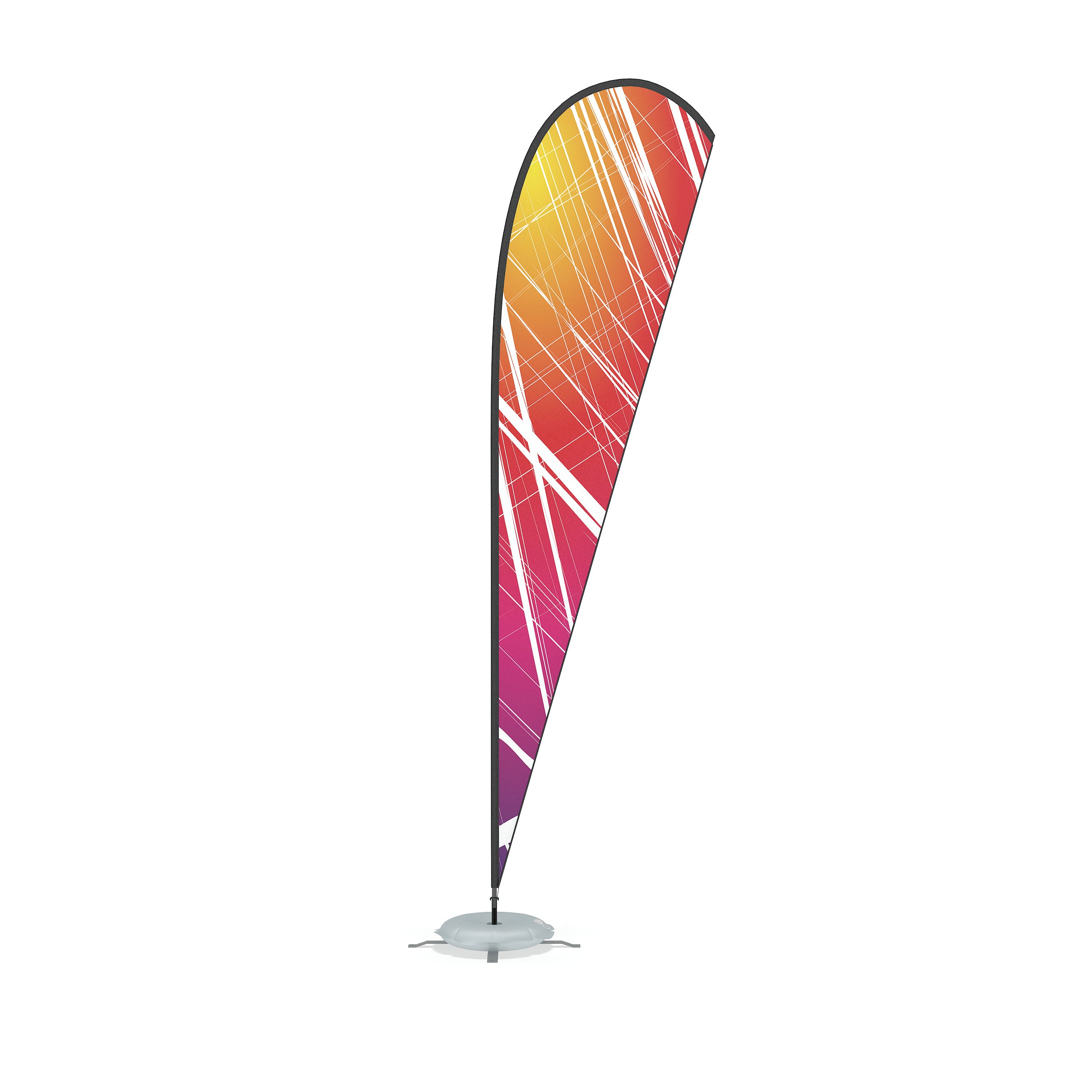 Fabric Popup Flag - Feather 1m W x 3.9m H