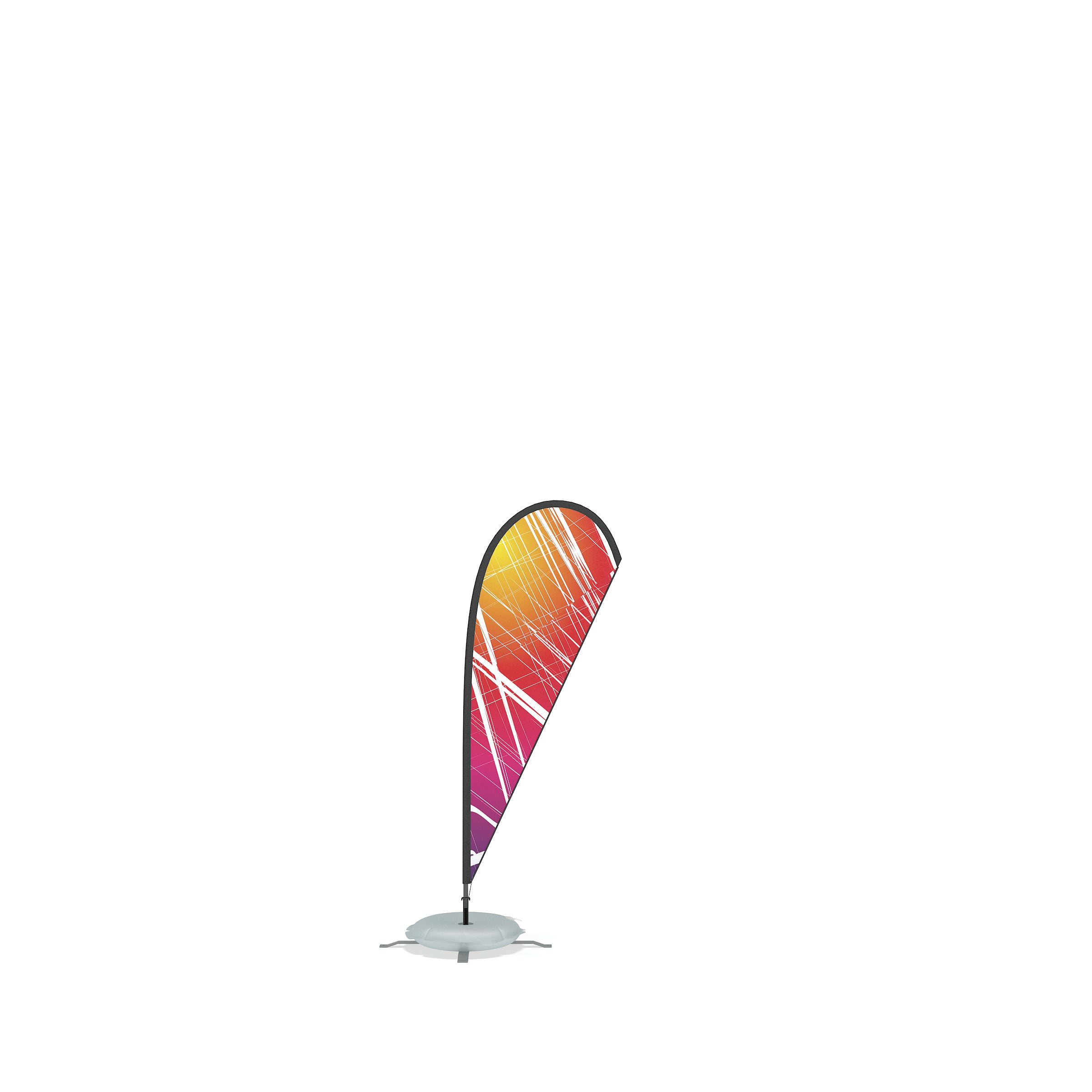 Fabric Popup Flag - Feather 0.75m W x 1.8m H