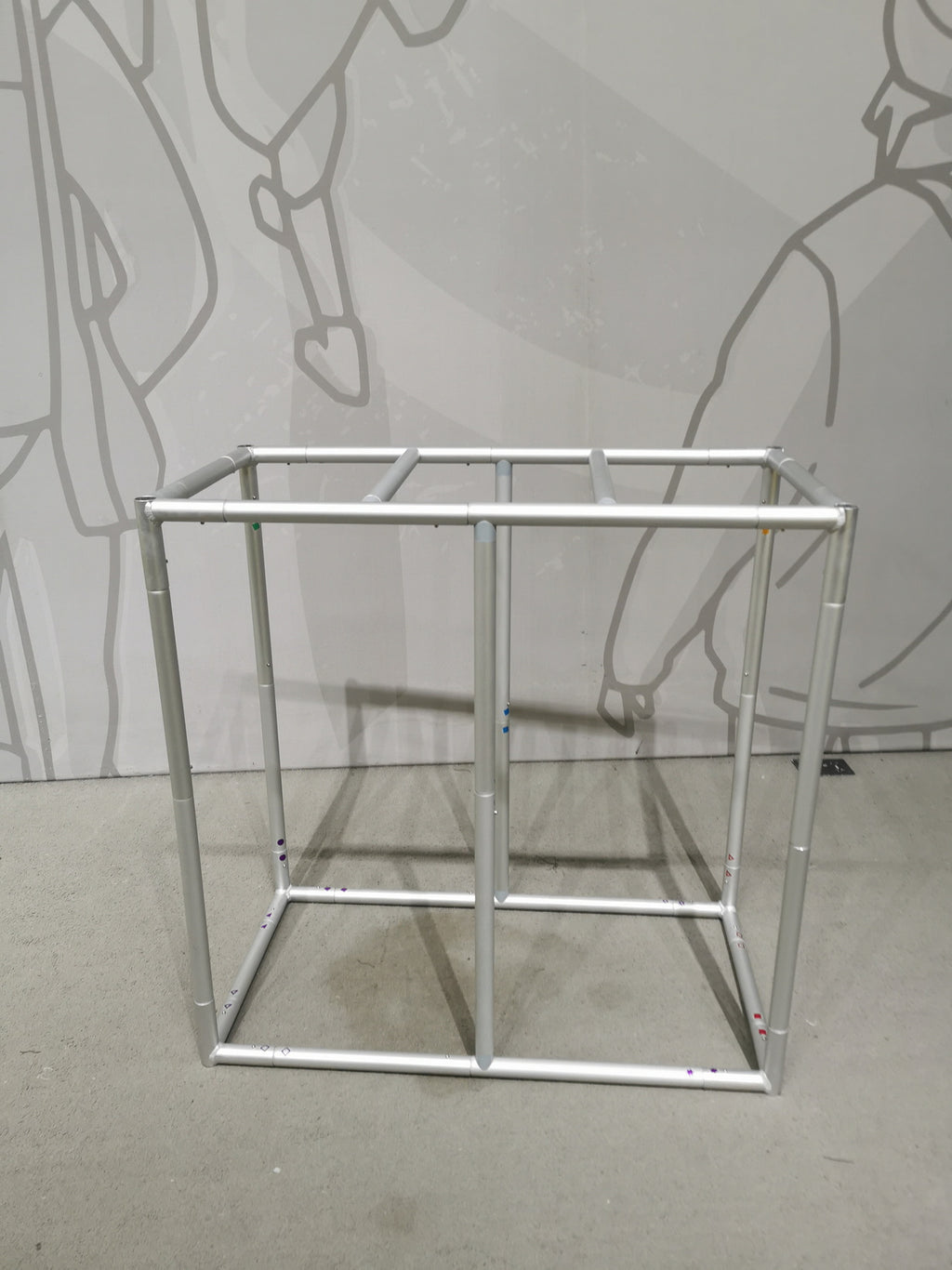 Tubular frame for the Easybooth 1 m non-LED rectangular fabric counter