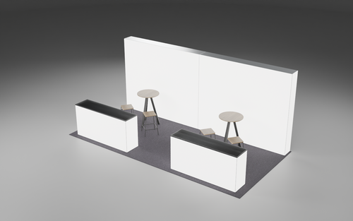 3m x 6m Hospitality 360 Lightbox Bundle exhibition stand render