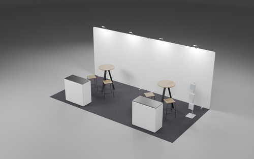 3m x 6m Reception Fabric Bundle exhibition stand render