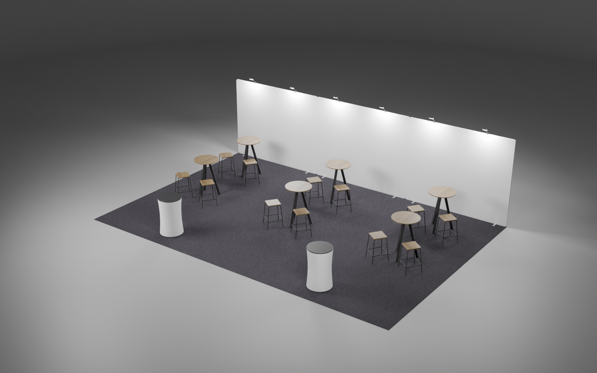 6m x 9m Welcome Fabric Bundle exhibition stand render
