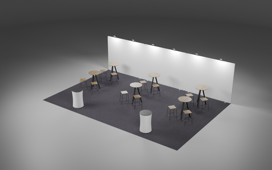 6m x 9m Welcome Fabric Bundle exhibition stand render