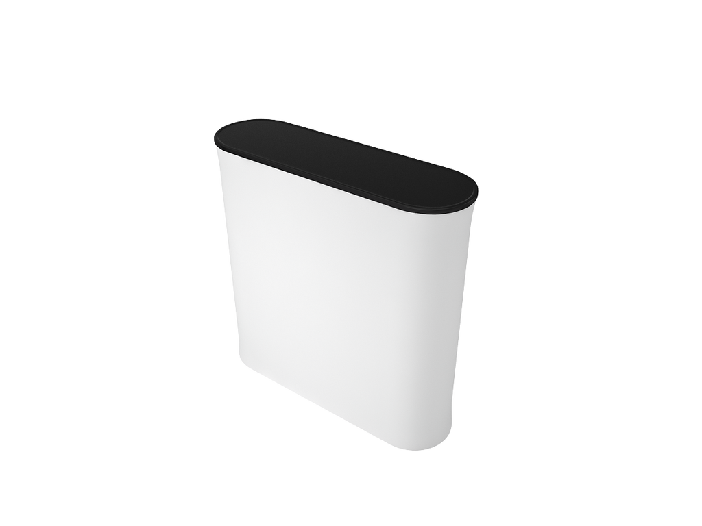Inflatable 360 Lightbox Counter - Oval 1m W x 0.97m H x 0.3m D | backlit fabric exhibition counter (view 9) – The Easy Booth