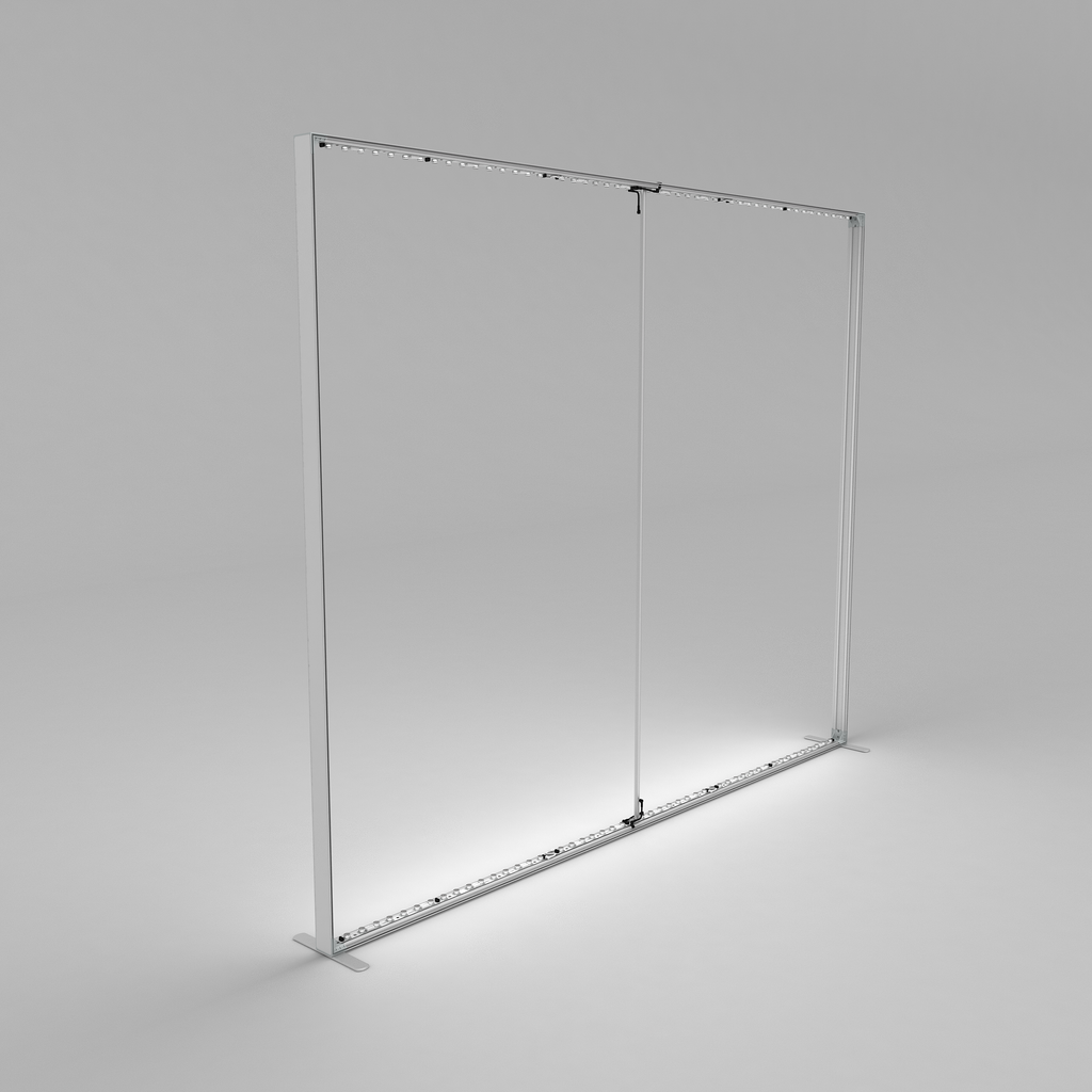 Lightbox Wall - Straight 3m W x 2.4m H | fabric exhibition backdrop wall (view 3) – The Easy Booth