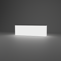 360 Lightbox Counter - 3m W x 1m H x 0.5m D — plain white fabric, lights on