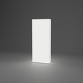 360 Lightbox Wall - Straight 1m W x 2.4m H — plain white fabric, lights on