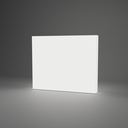 360 Lightbox Wall - Straight 3m W x 2.4m H — plain white fabric, lights on