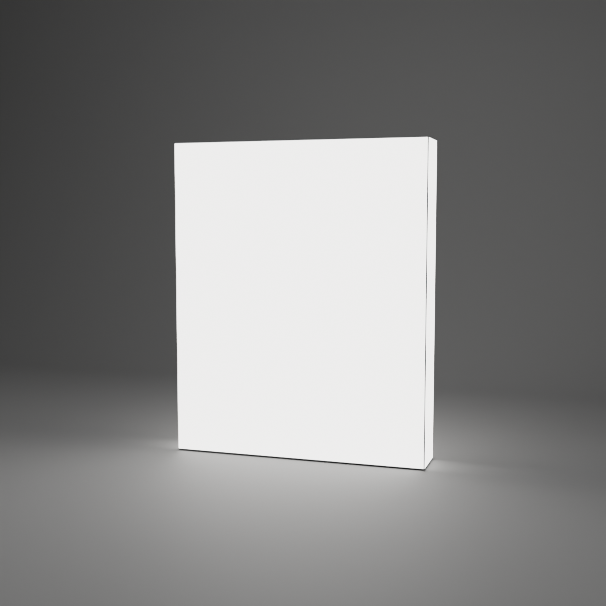 360 Lightbox Wall - Straight 2m W x 2.4m H — plain white fabric, lights on