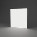 Backlit Fabric Wall - 2.22m W x 2.44m H — plain white fabric, lights on