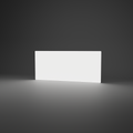 Backlit Fabric Wall - 5.556m W x 2.438m H — plain white fabric, lights on
