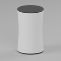 Fabric Popup Counter - Circle 0.6m W x 0.99m H x 0.6m D — plain fabric Blender product render