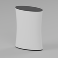 Fabric Popup Counter - Oval 0.71m W x 0.99m H x 0.33m D — plain fabric Blender product render