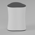 Fabric Popup Counter - Triangle 0.71m W x 0.99m H x 0.71m D — plain fabric Blender product render