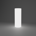 Inflatable 360 Lightbox Tower - Circle 0.8m W x 2.28m H x 0.8m D — plain white fabric, lights on