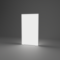 Lightbox Wall - Straight 1.37m W x 2.4m H — plain white fabric, lights on