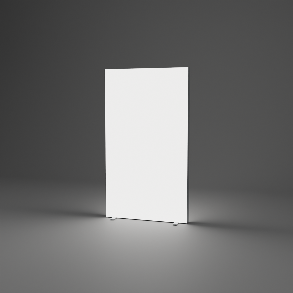 Lightbox Wall - Straight 1.37m W x 2.4m H — plain white fabric, lights on