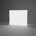 Lightbox Wall - Straight 3m W x 2.4m H — plain white fabric, lights on