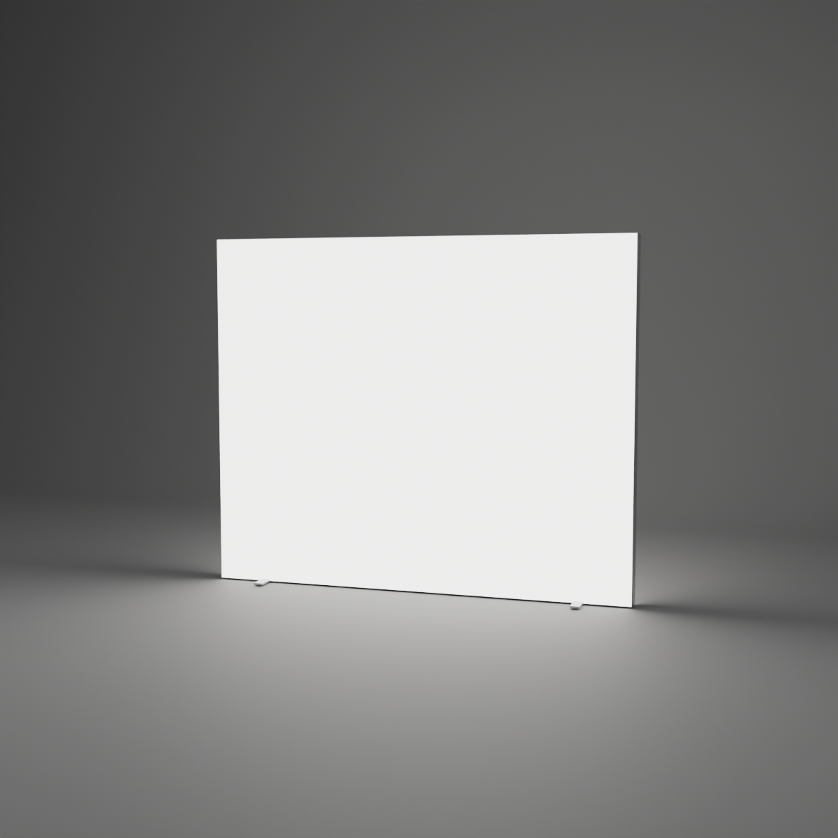 Lightbox Wall - Straight 3m W x 2.4m H — plain white fabric, lights on