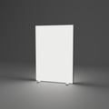 Lightbox Wall - 0.95m W x 1.38m H — plain white fabric, lights on
