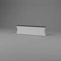 Fabric Popup Modular Counter - Straight 3.597m W x 1m H x 0.488m D — plain white fabric with black countertop
