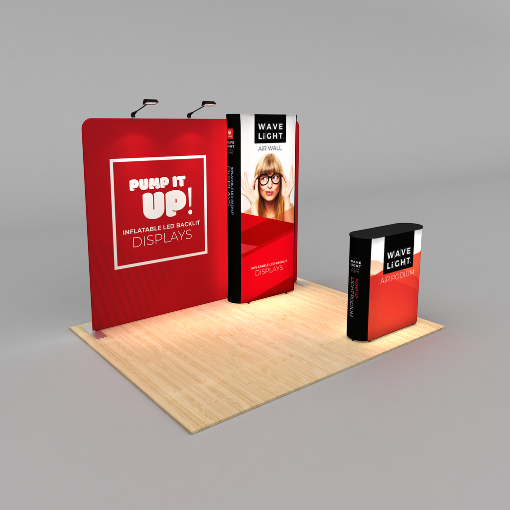 Inflatable 360 Lightbox Counter - Oval 1m W x 0.97m H x 0.3m D