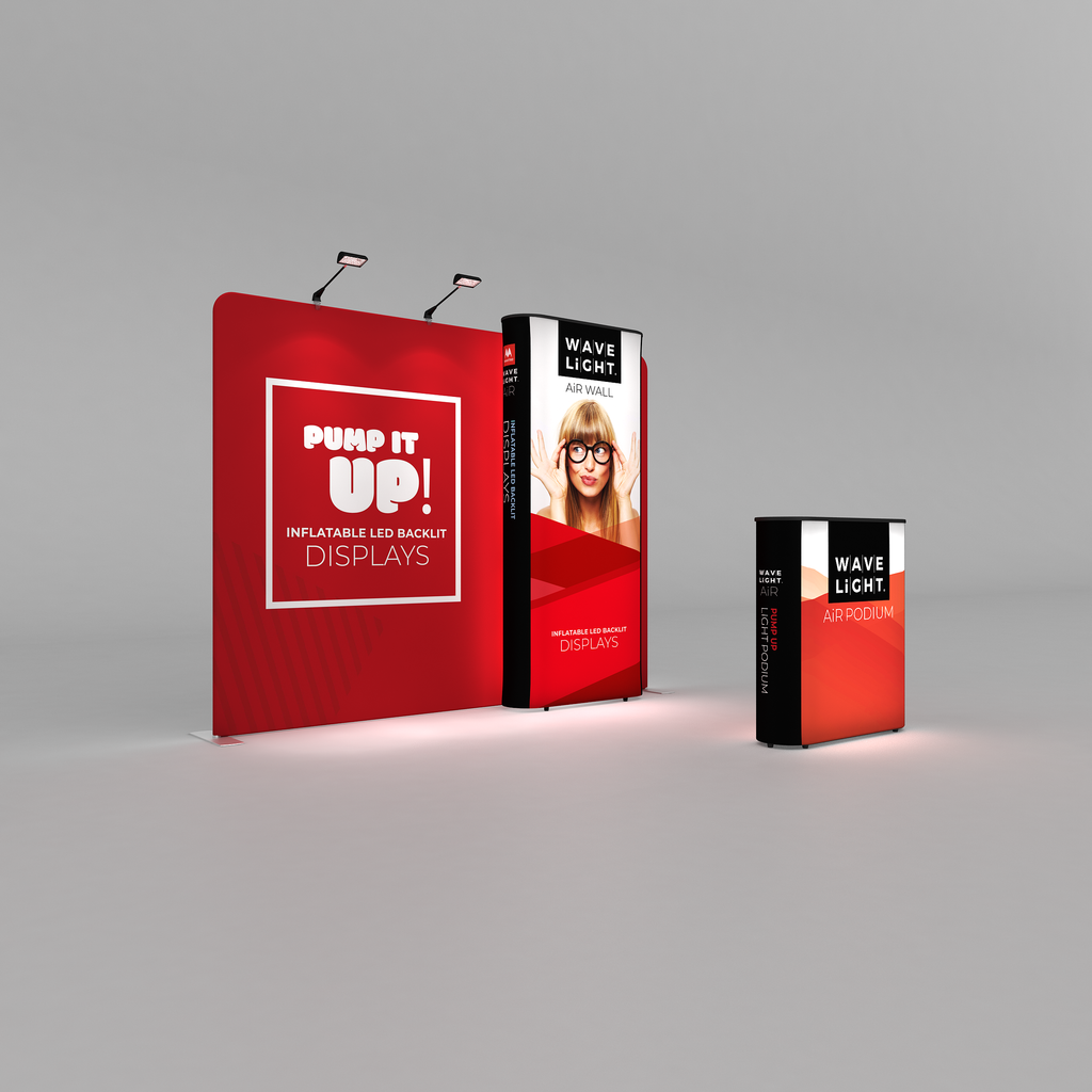 Inflatable 360 Lightbox Wall - 1m W x 2.3m H x 0.3m D - Extra Print
