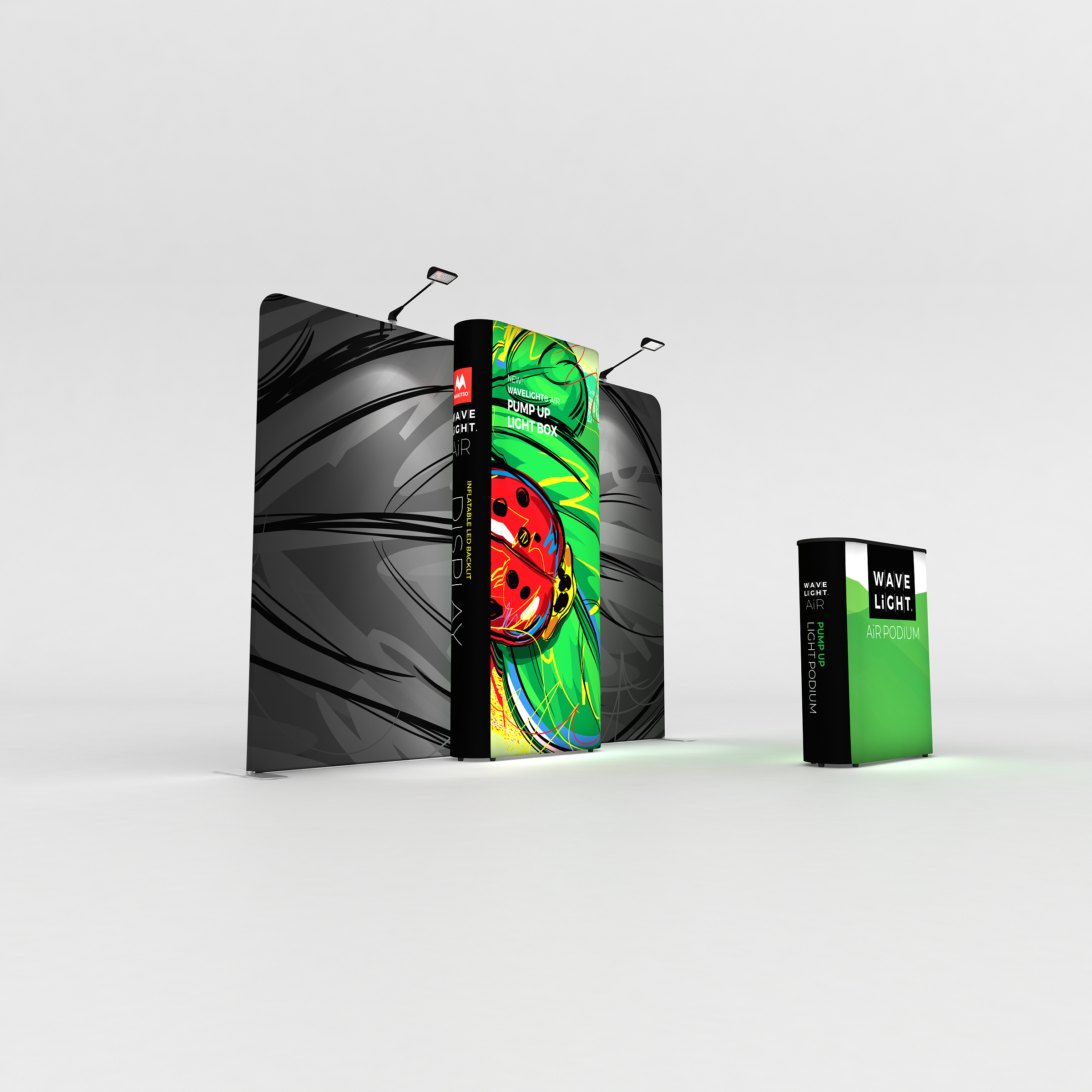 Inflatable 360 Lightbox Wall - 1m W x 2.3m H x 0.3m D