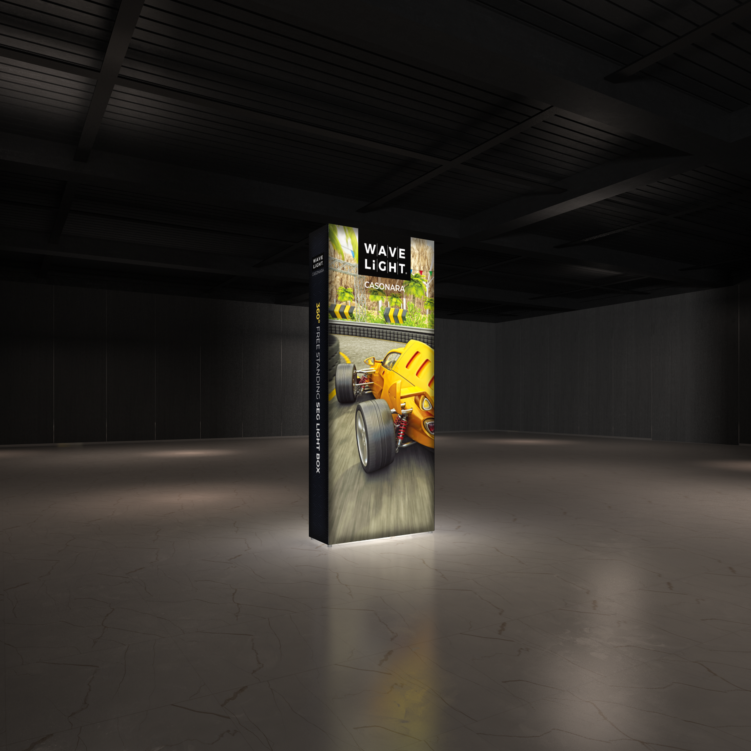 360 Lightbox Wall - Straight 1m W x 2.4m H