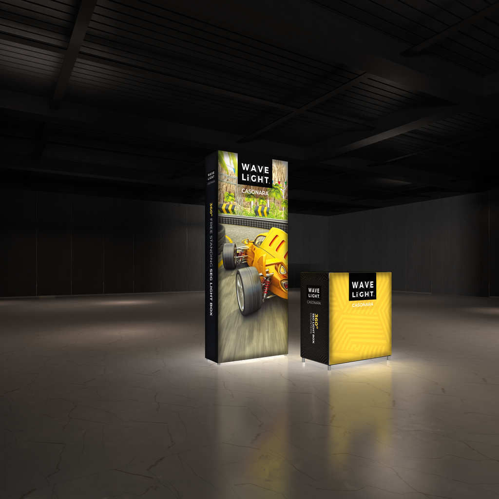 360 Lightbox Wall - Straight 1m W x 2.4m H
