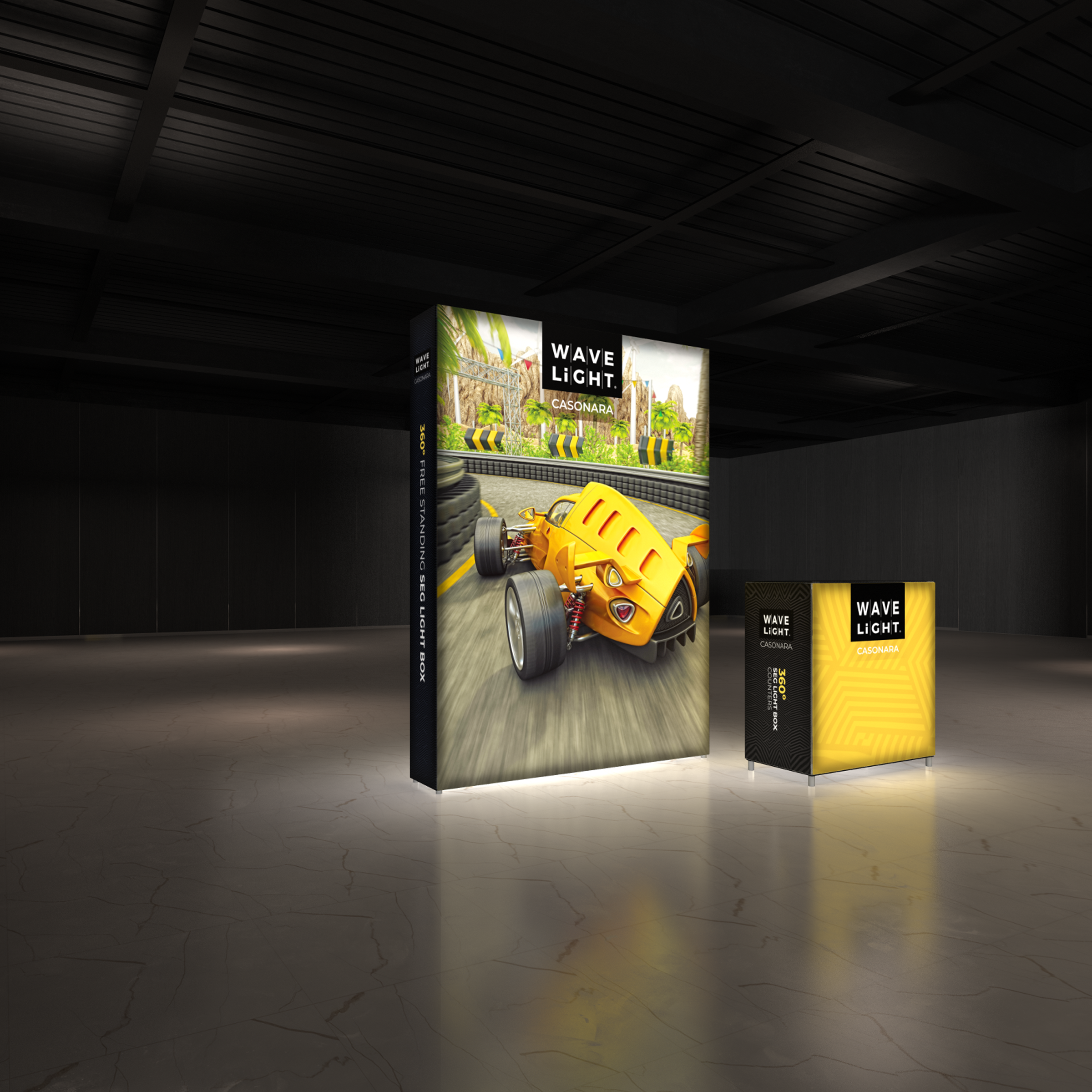 360 Lightbox Wall - Straight 2m W x 2.4m H