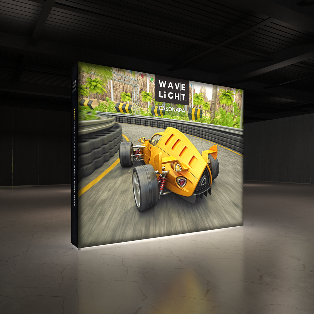 360 Lightbox Wall - Straight 3m W x 2.4m H