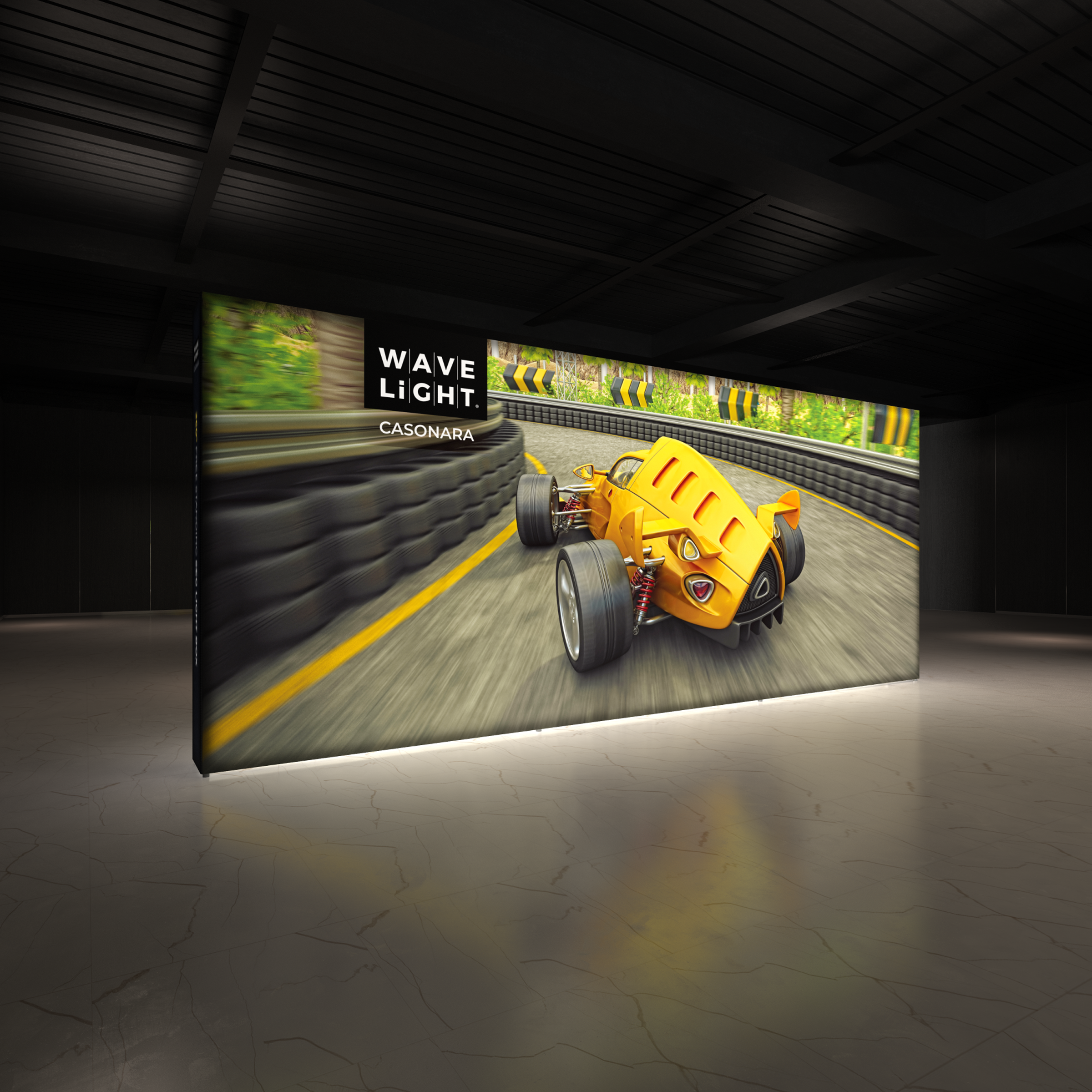 360 Lightbox Wall - Straight 6m W x 2.4m H