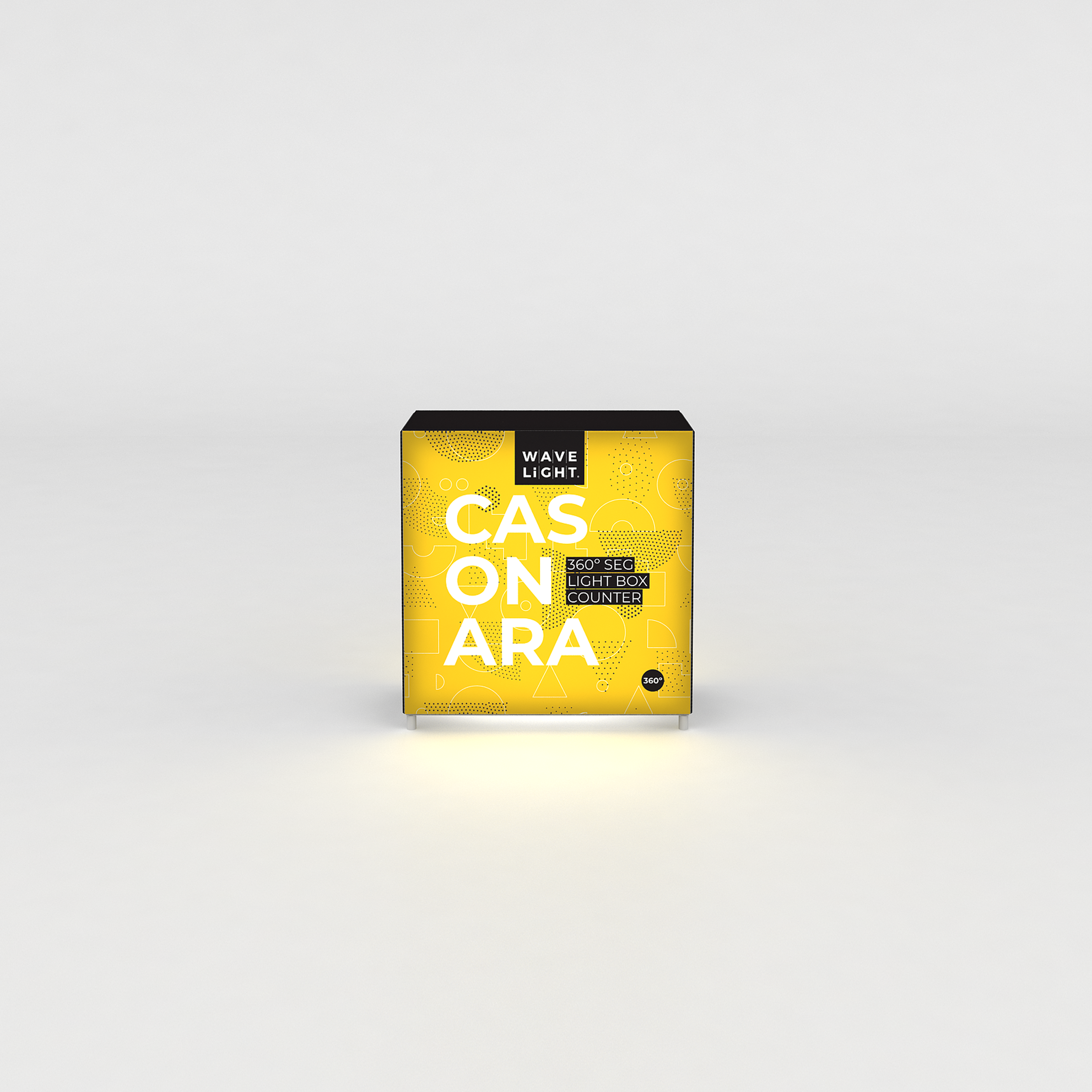 360 Lightbox Counter - 1m W x 1m H x 0.5m D