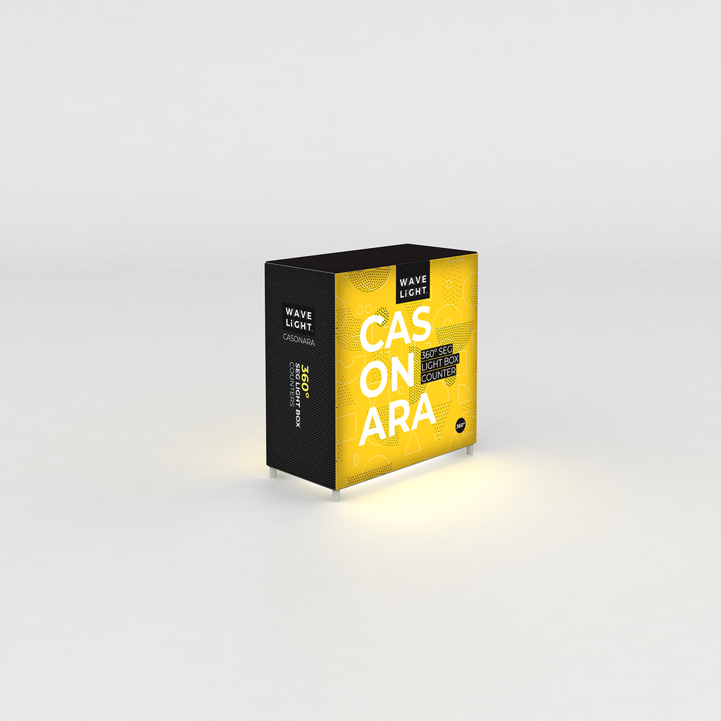360 Lightbox Counter - 1m W x 1m H x 0.5m D
