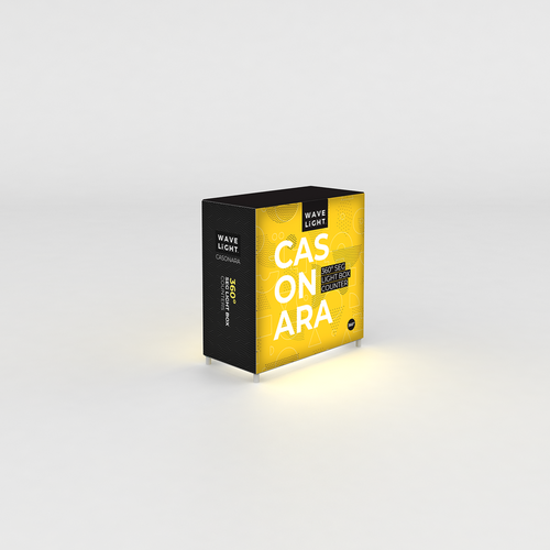 360 Lightbox Counter - 1m W x 1m H x 0.5m D