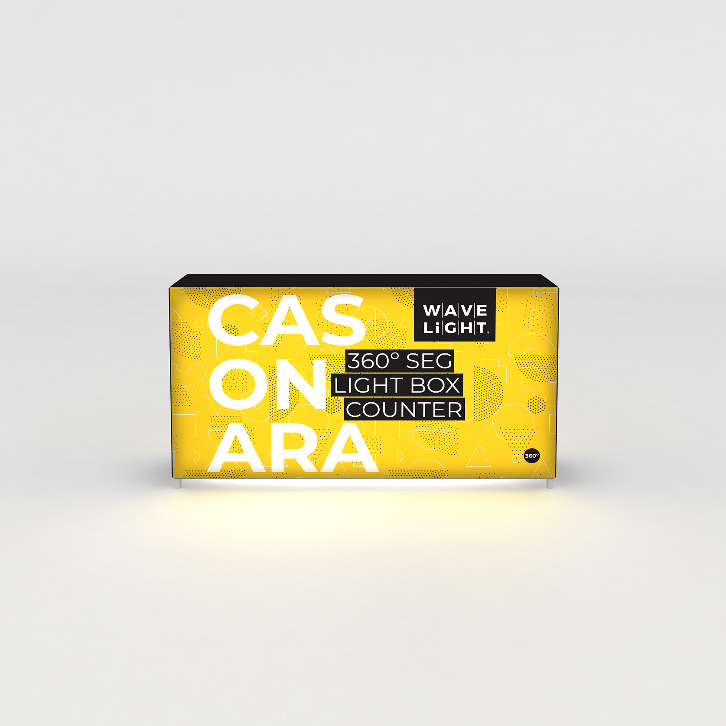 360 Lightbox Counter - 2m W x 1m H x 0.5m D